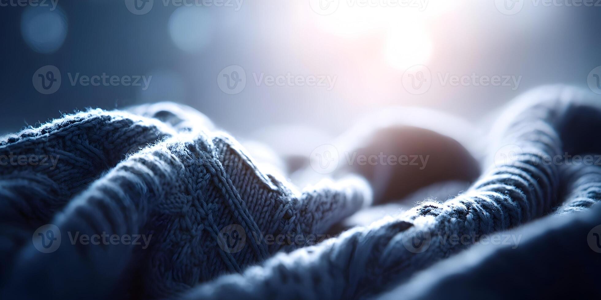 a close up of a blanket with light shining through it photo