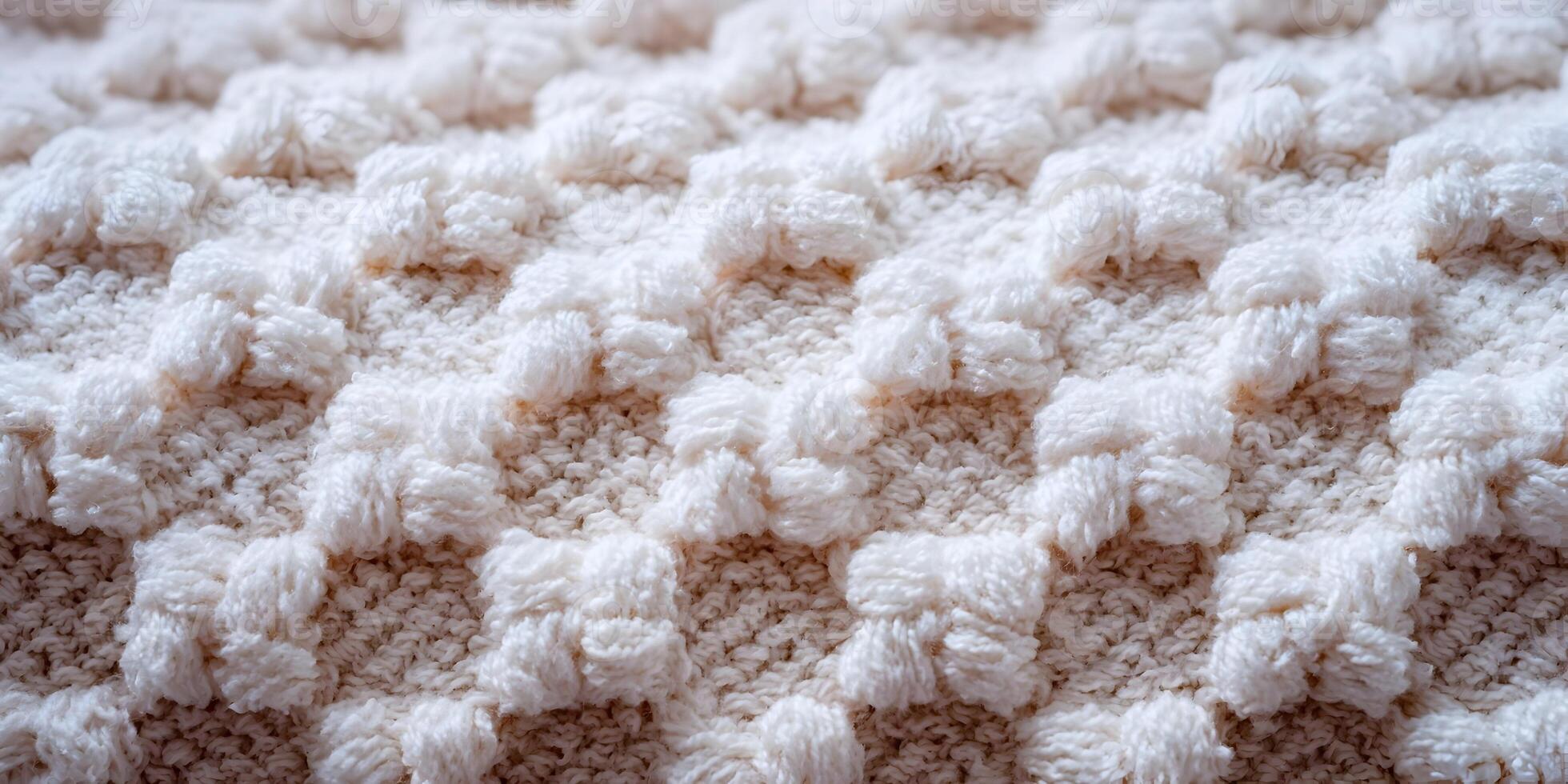 Cream Textured Knit Fabric Close Up Detail photo