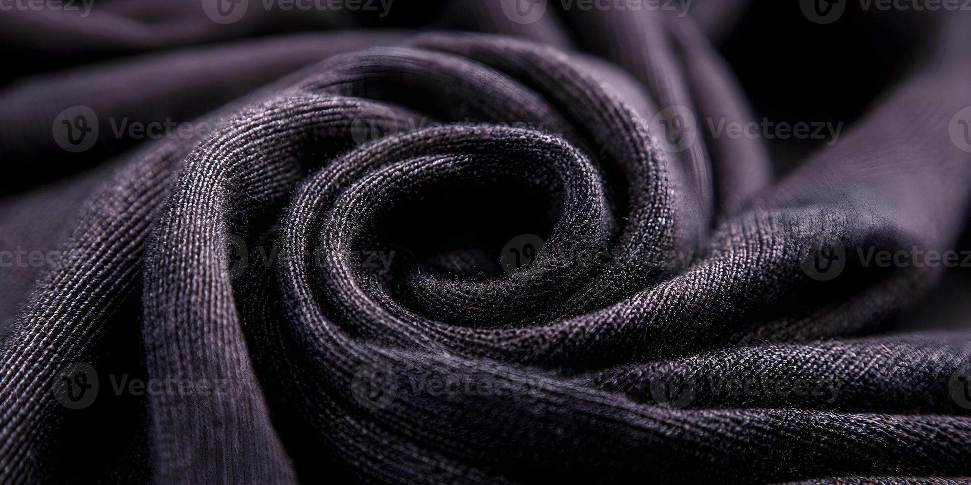 a close up of a black fabric photo