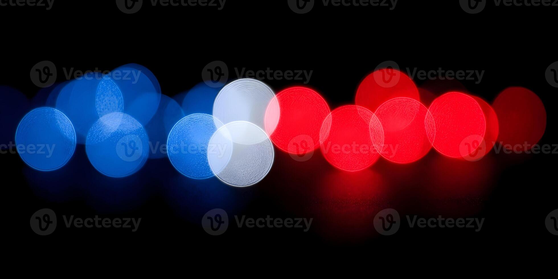 Abstract Red White and Blue Bokeh Lights Background photo