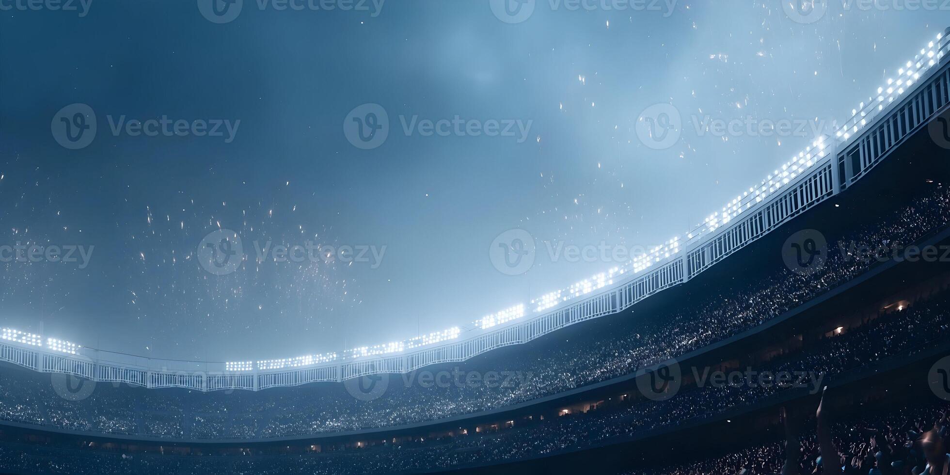 Stadium Crowd Fireworks Night Game Celebration Event photo