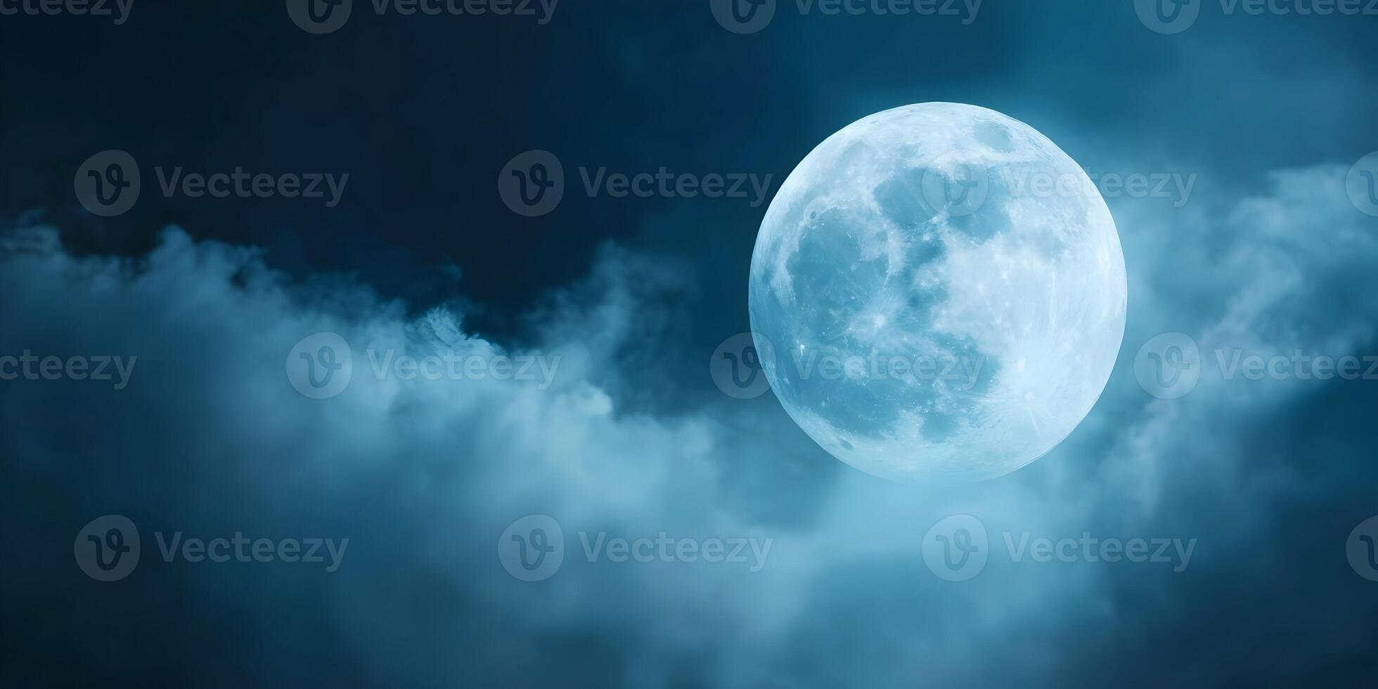 Full Moon Night Sky Cloudscape photo
