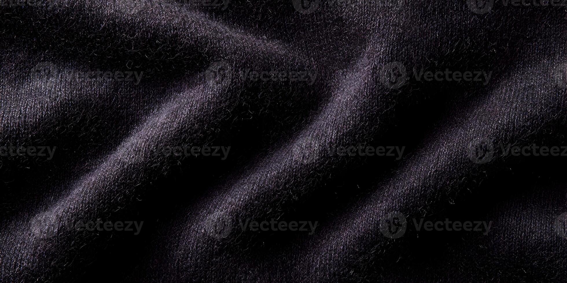 Dark Gray Fabric Texture Close Up Detailed Draped Soft Material Background photo