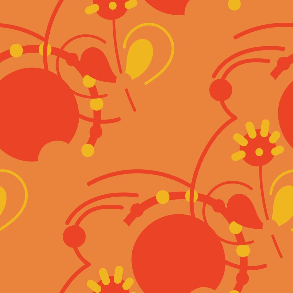 Seamless bright pattern with abstract elements vector