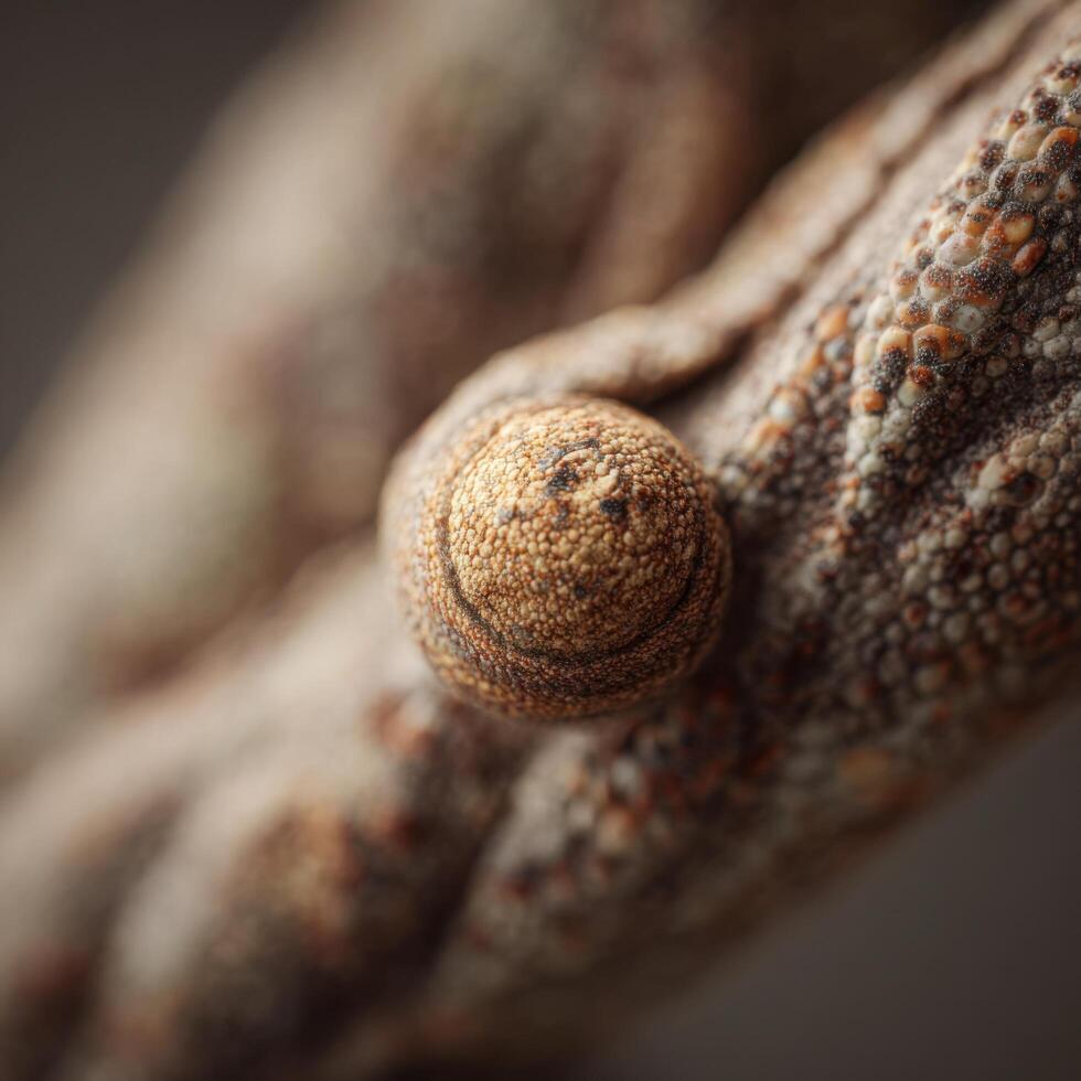 Tiny Grain Of Sand Visible On Detailed Chameleon Reptile Scales photo