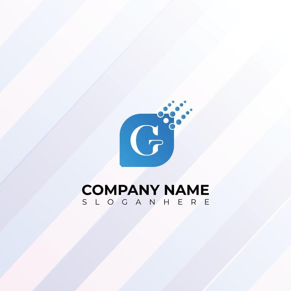 Innovative Pixel Style G Letter Logo, G Technology letter Branding Icon logo design vector