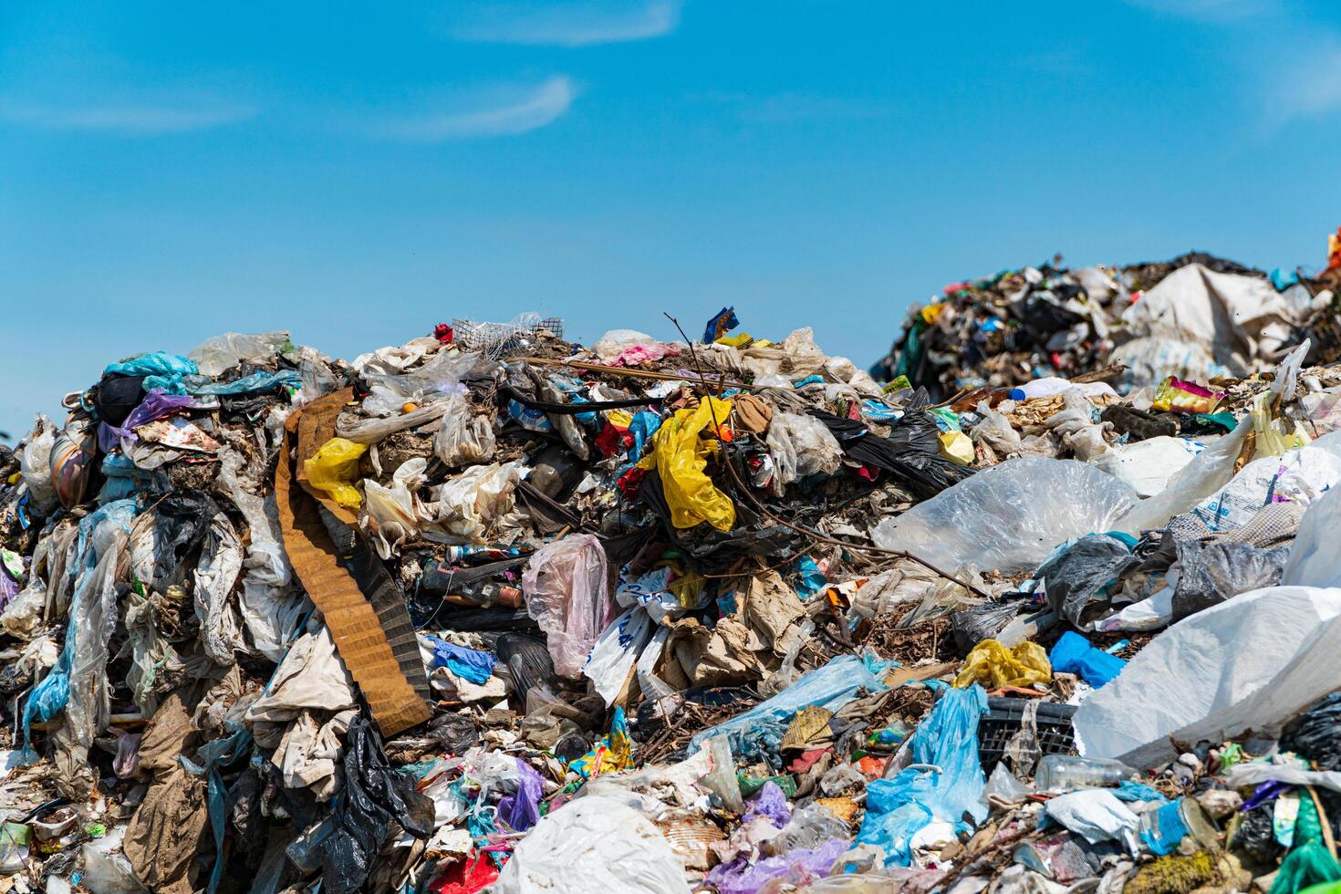 Landfill. Pile of stinky and toxic residue photo