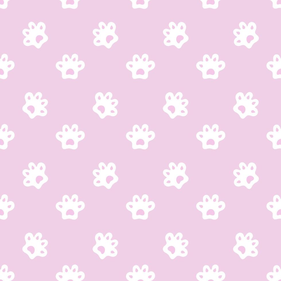 cute paws pattern vector
