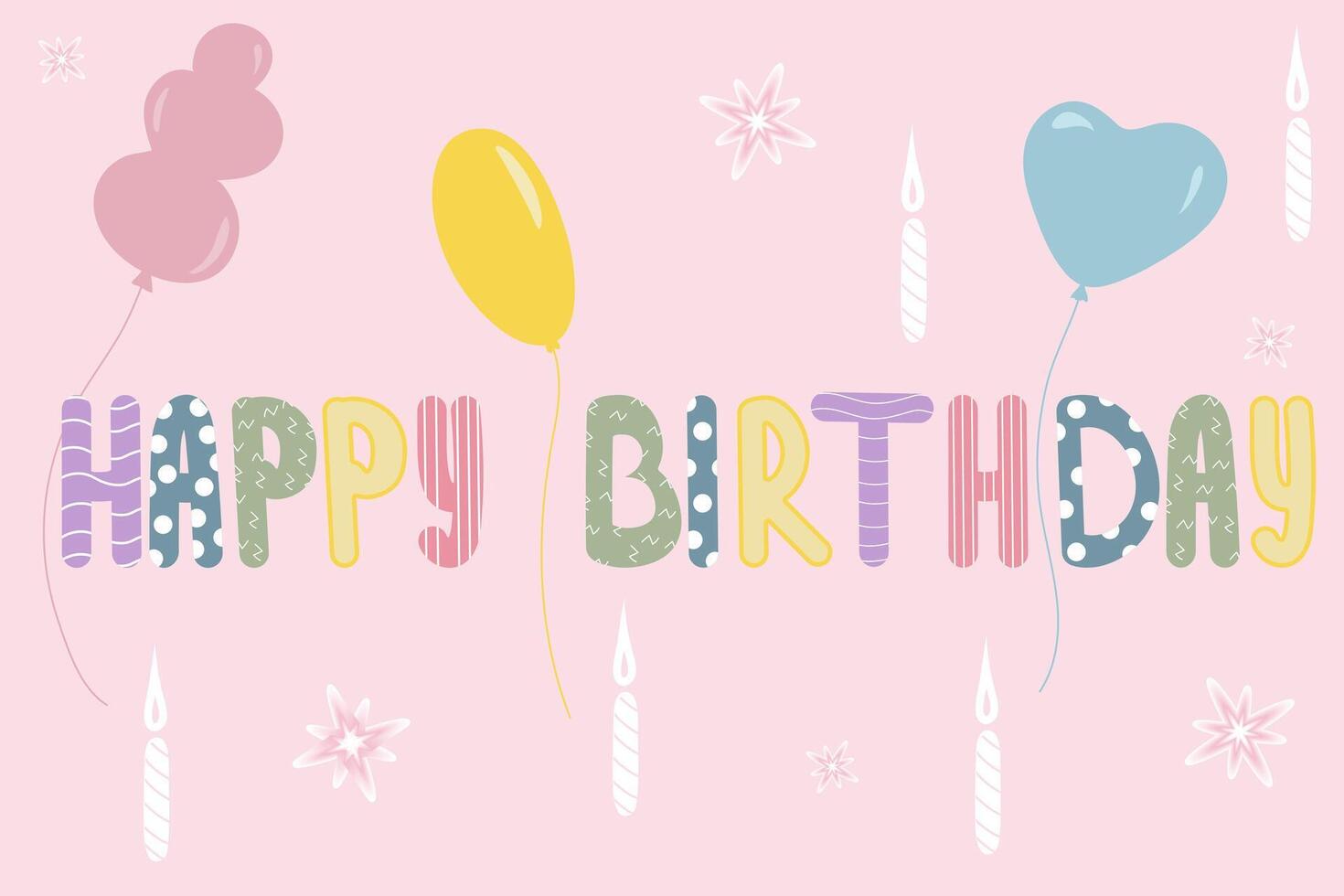 Happy birthday card vector