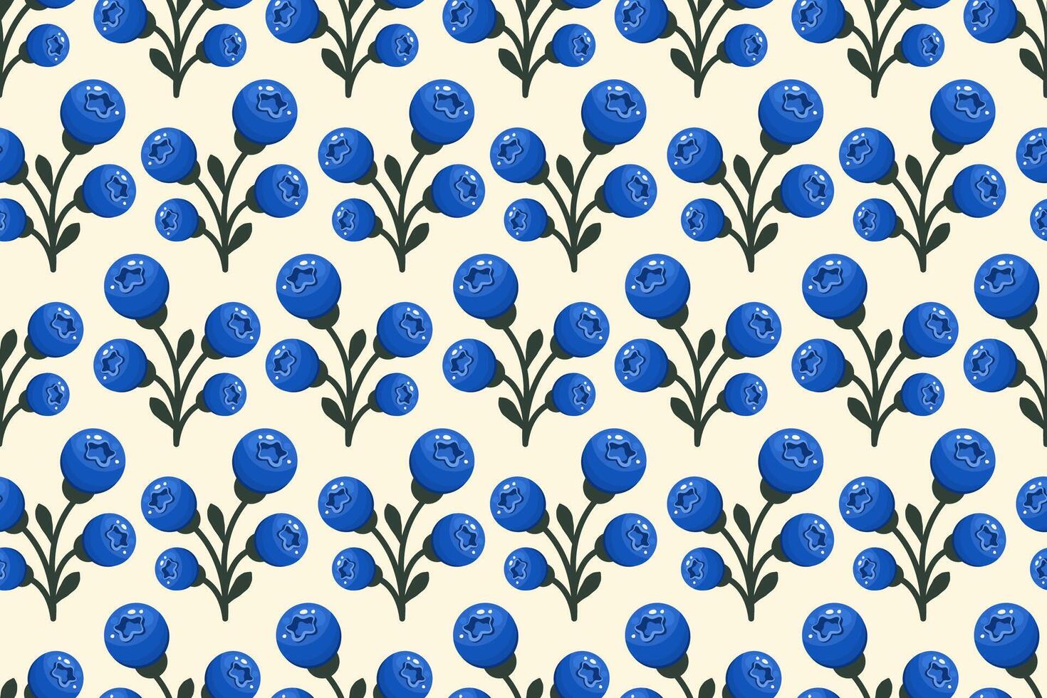 Blueberry Seamless pattern. Berry background. Bunch of currants on white background. Whole Ripe Blueberry. Repeatable texture with fresh juicy vitamin. illustration vector