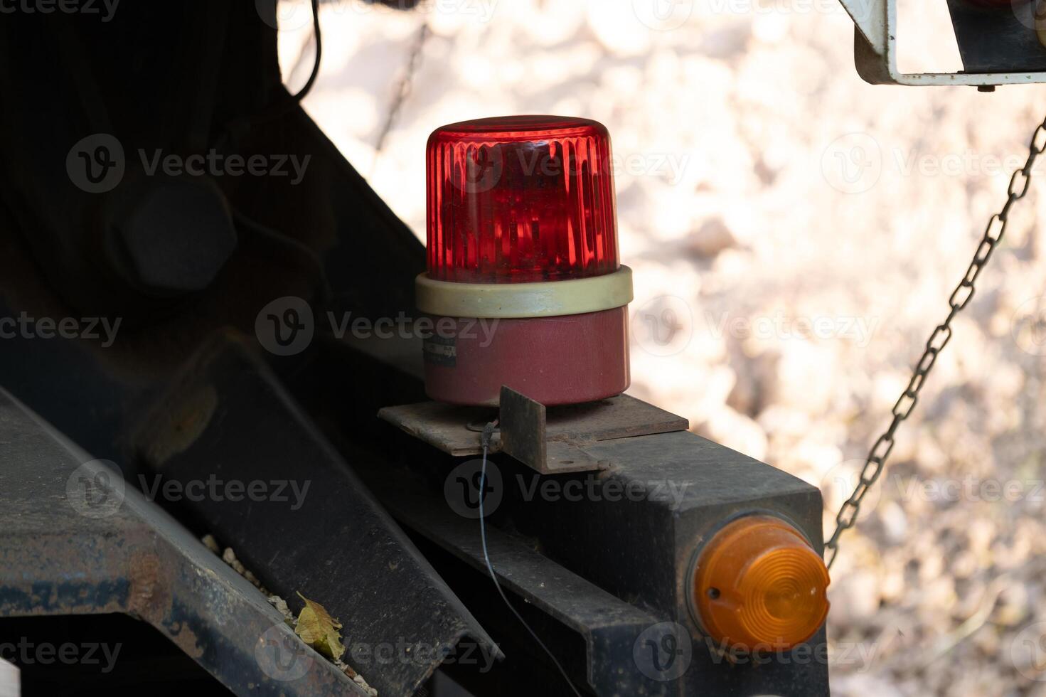 Emergency alert signal industrial site equipment outdoor close-up safety awareness photo