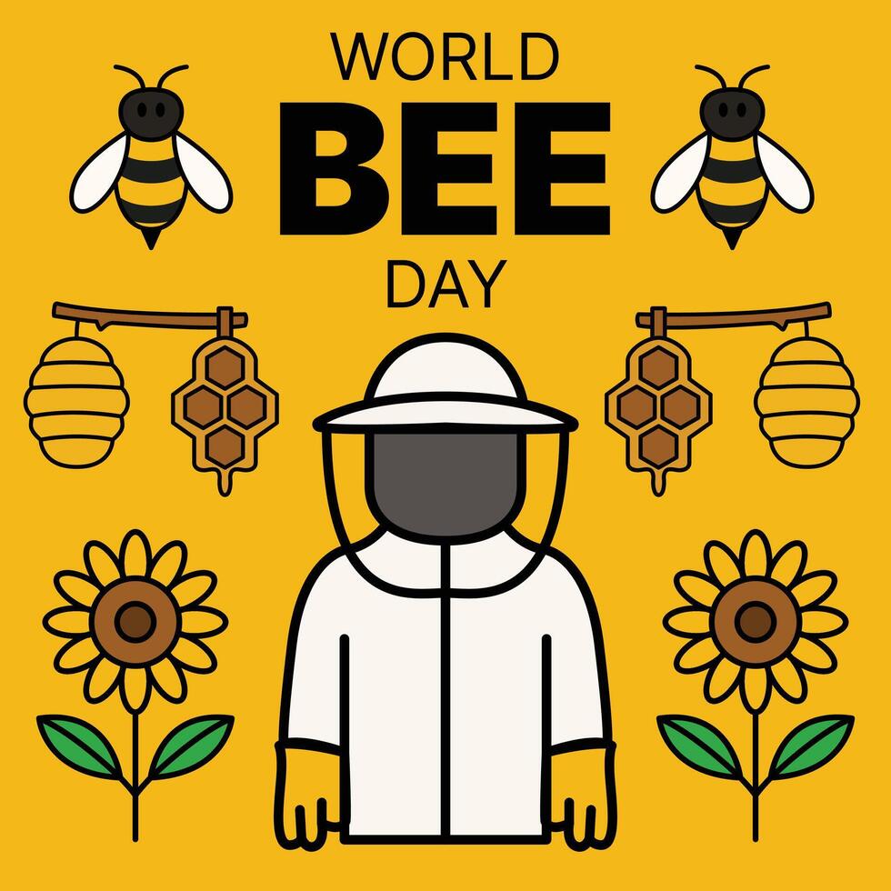 International Bee Day vector