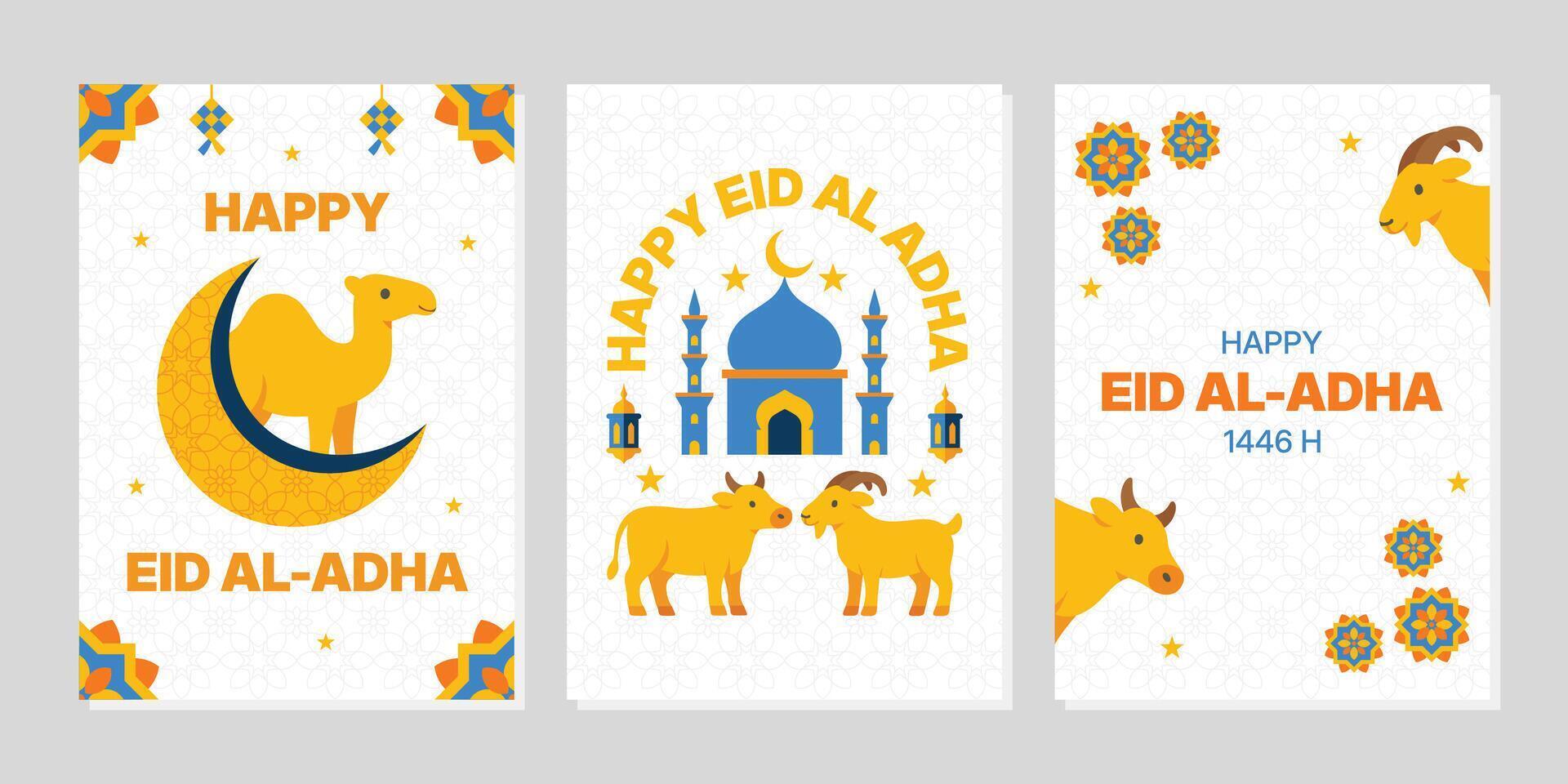 Eid Al Adha Poster Illustration Design vector