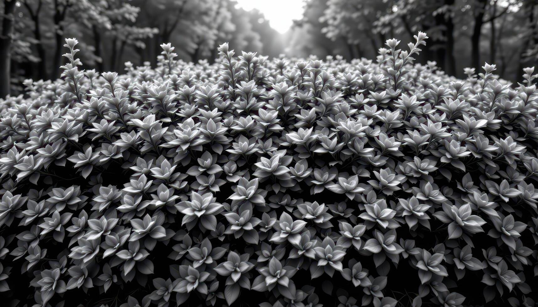 a thick thicket of dense leafy bushes photo