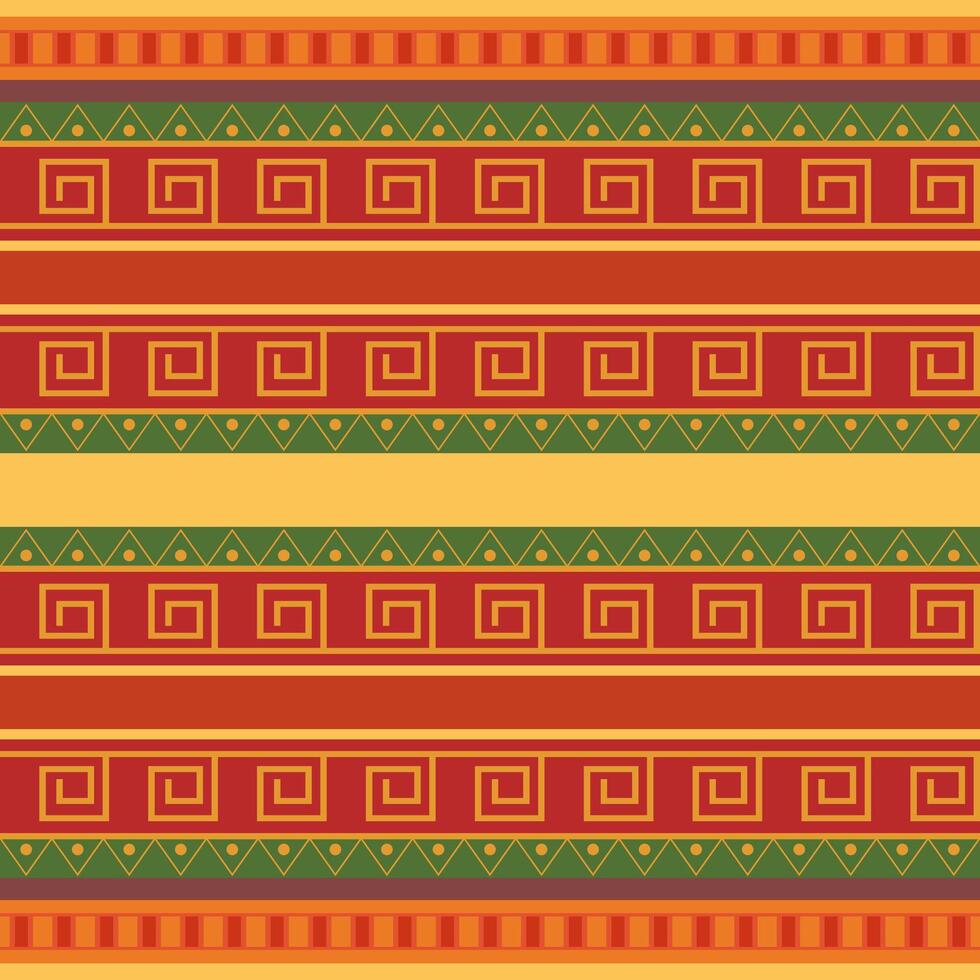 Red ethno pattern. Seamless texture with geometric ornament for wrapping paper and fabric vector
