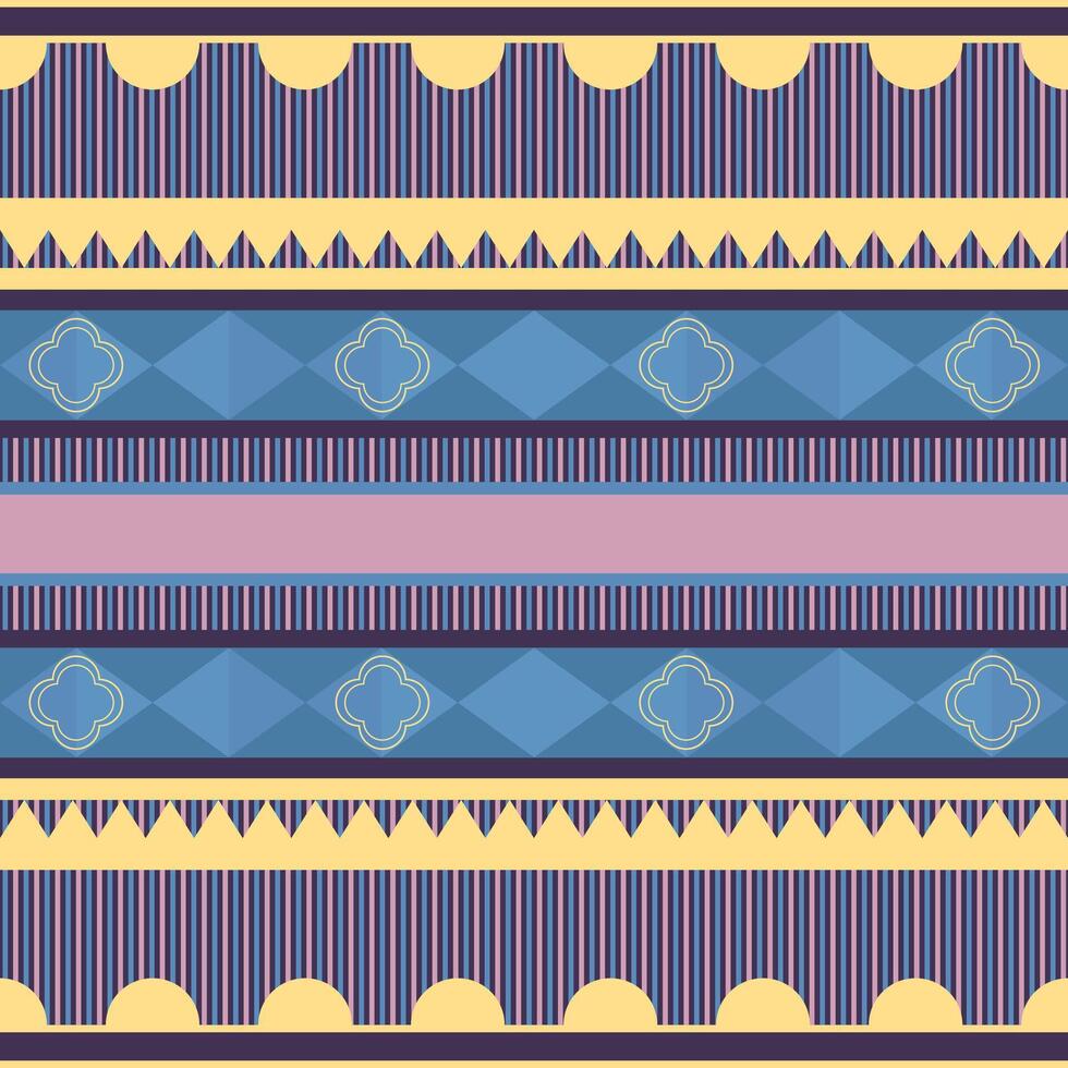 Geometric ethnic pattern vector