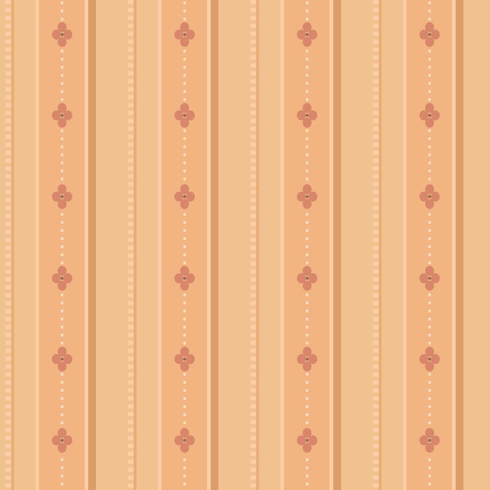 Seamless retro pattern with small flowers and lines. Floral wallpaper vector
