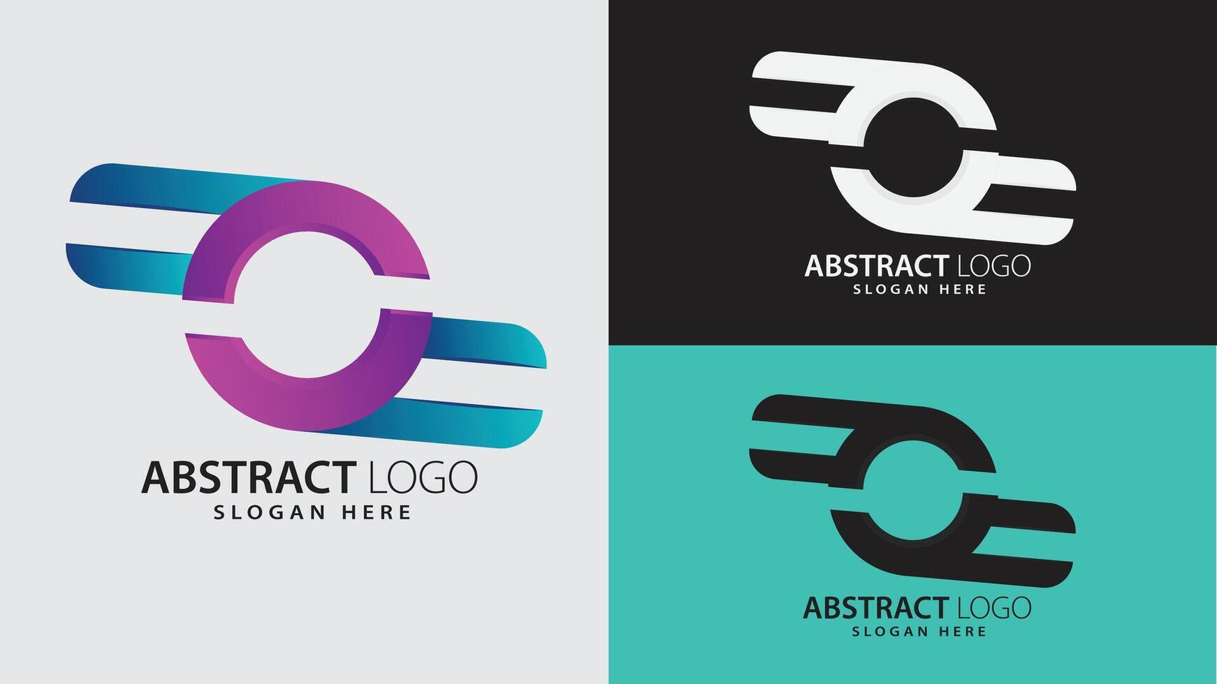 Modern Dynamic Vibrant 3D Circular Gradient Abstract Logo for Branding and Business Identity vector