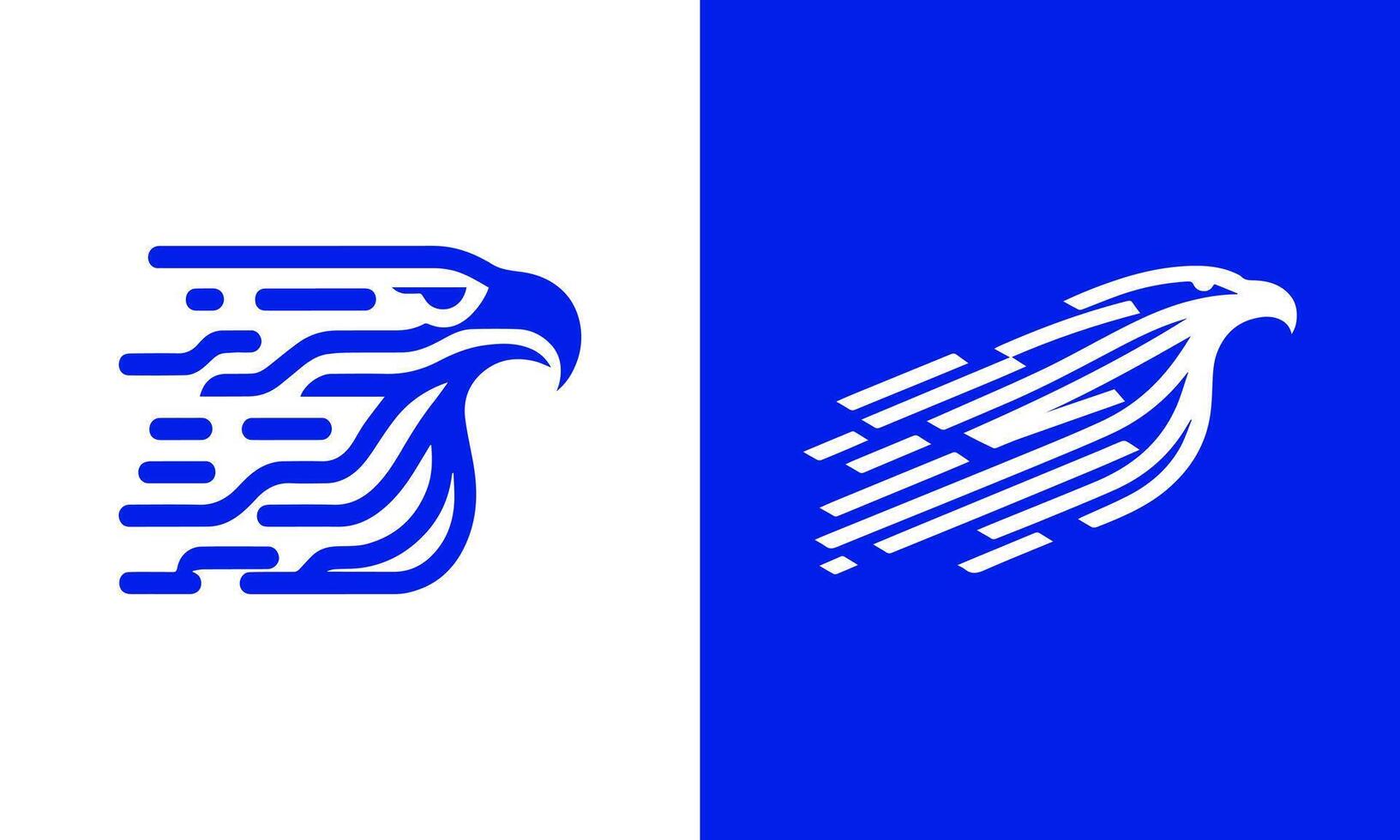 Abstract eagle head logo design for company vector