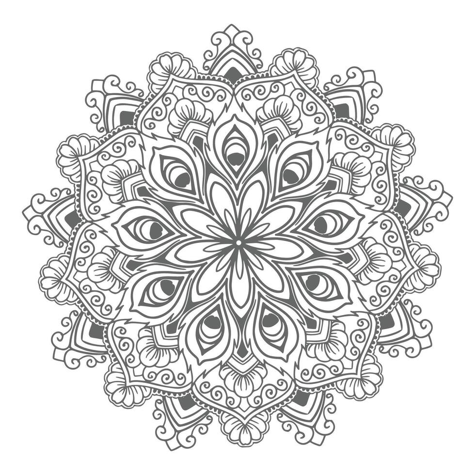 Beautiful decorative mandala design vector