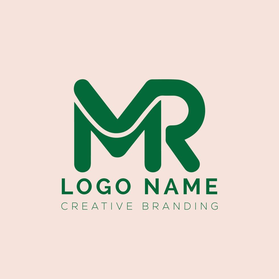 MR Logo Design Creative Branding Concept vector