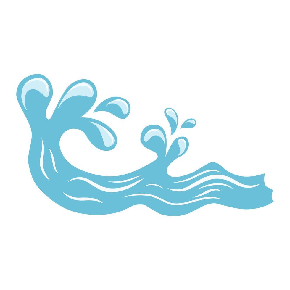 Illustration of water splash, wave graphic illustration. vector