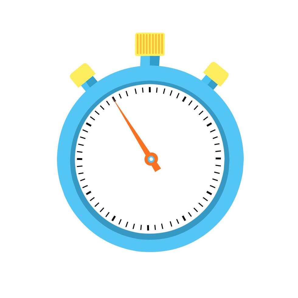 Colorful stopwatch with clear markings vector