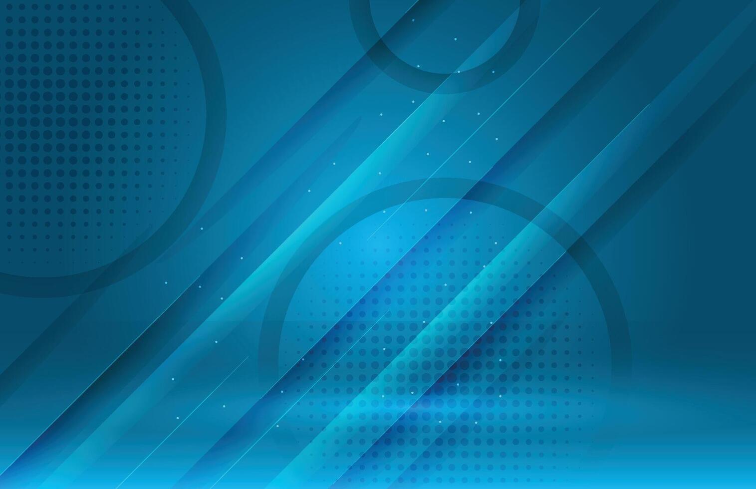 Blue abstract background with geometric shapes vector