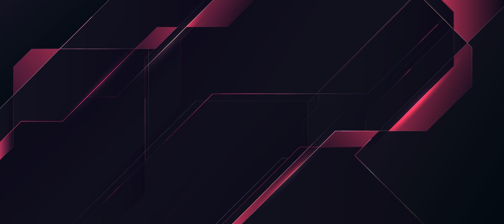 abstract red and black digital geometric on dark background vector