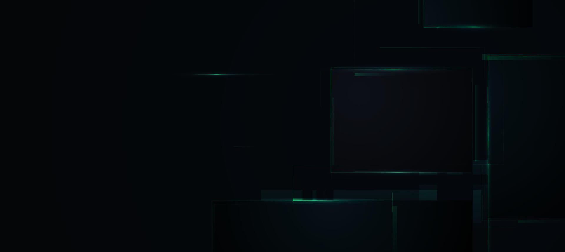 Cyber Digital green lines on dark background vector