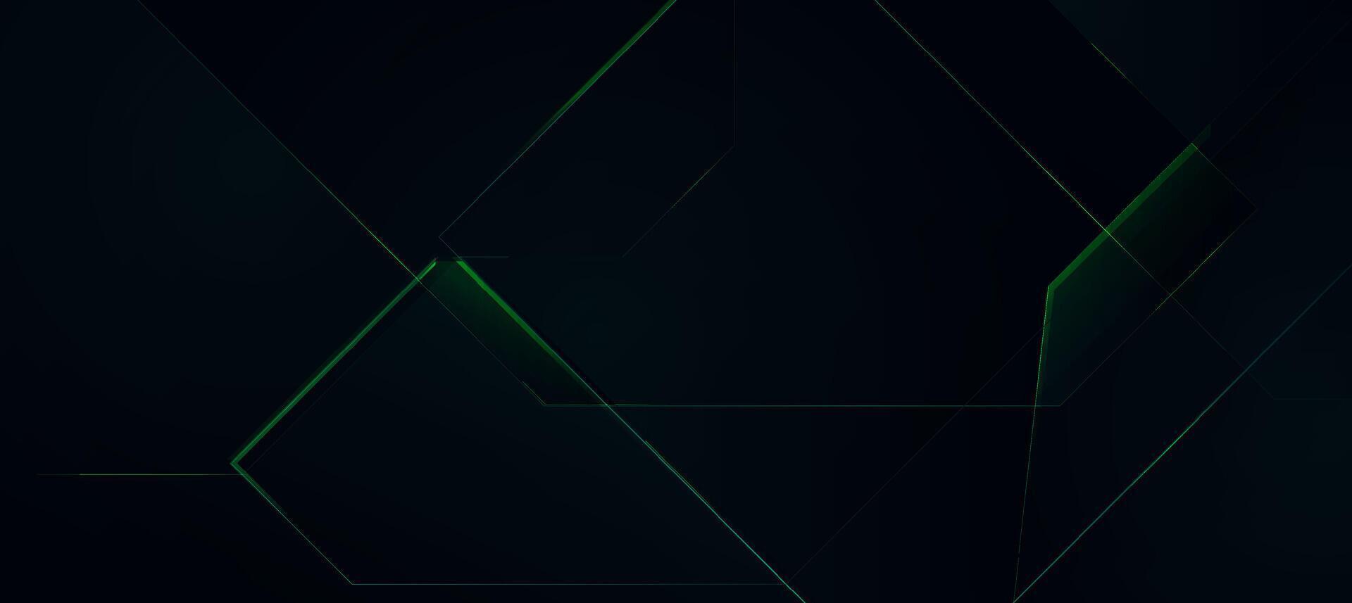 Abstract technology with green digital diagonal lines on dark background vector