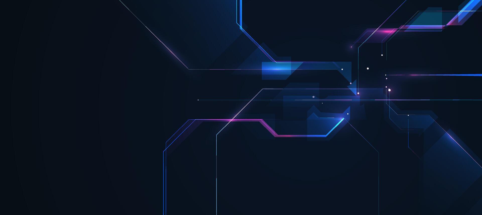 Futuristic digital blue and pink line on blue dark background vector