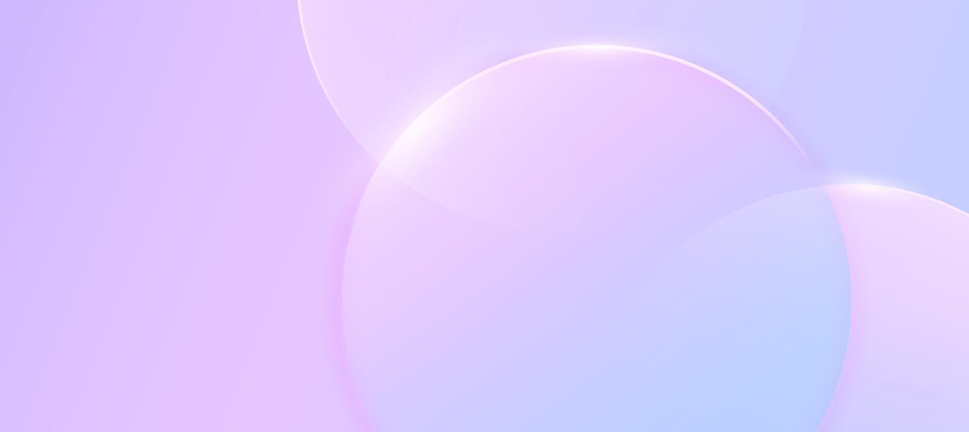 Minimalist abstract glass circle banner background , light pink with blue circle background for presentation branding or business template vector