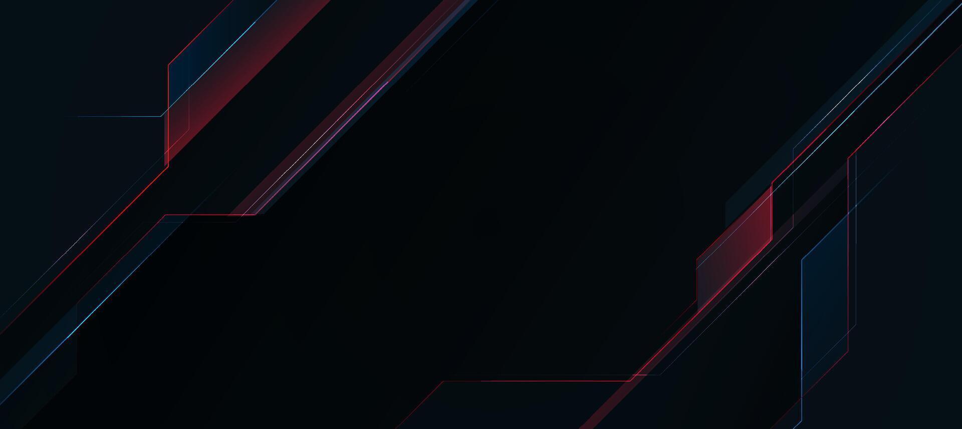 abstract red and black digital geometric background vector