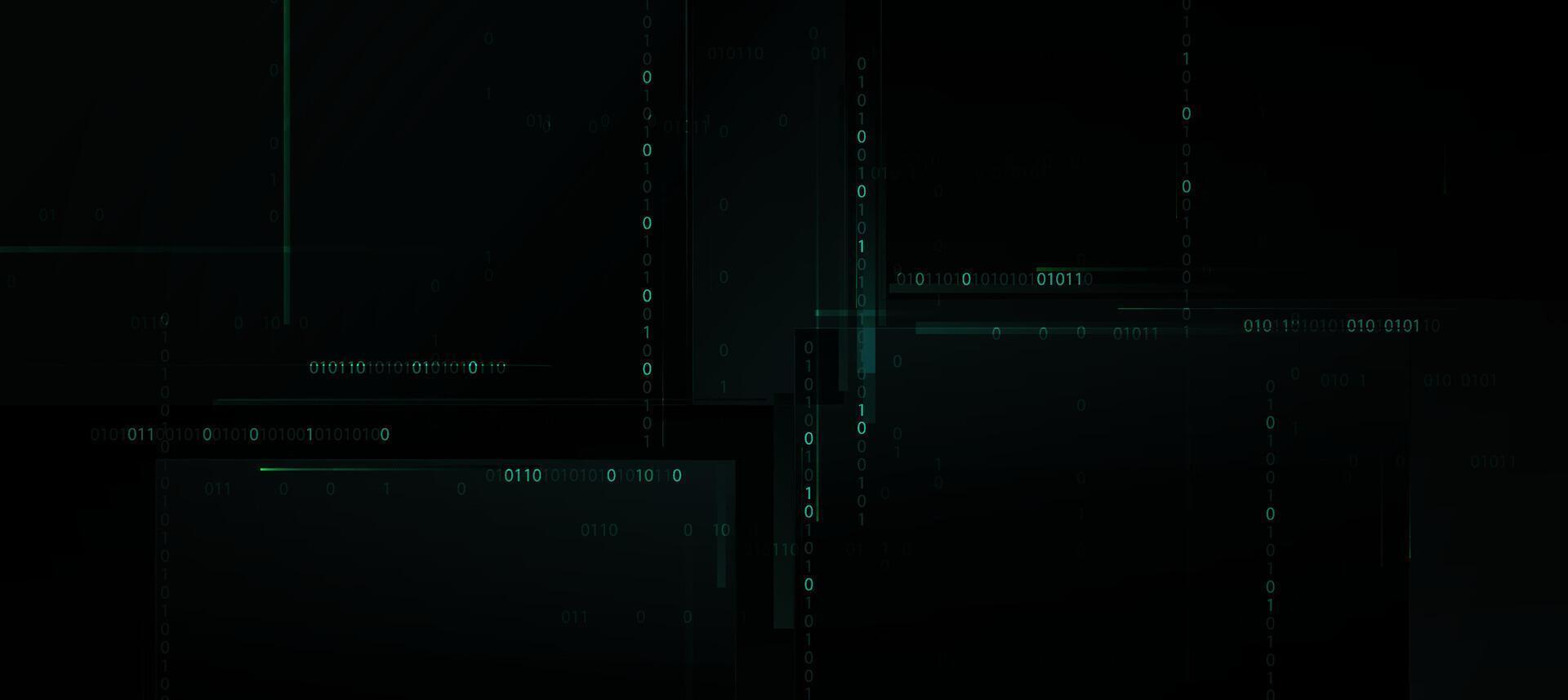 the binary code background and interface elements background vector