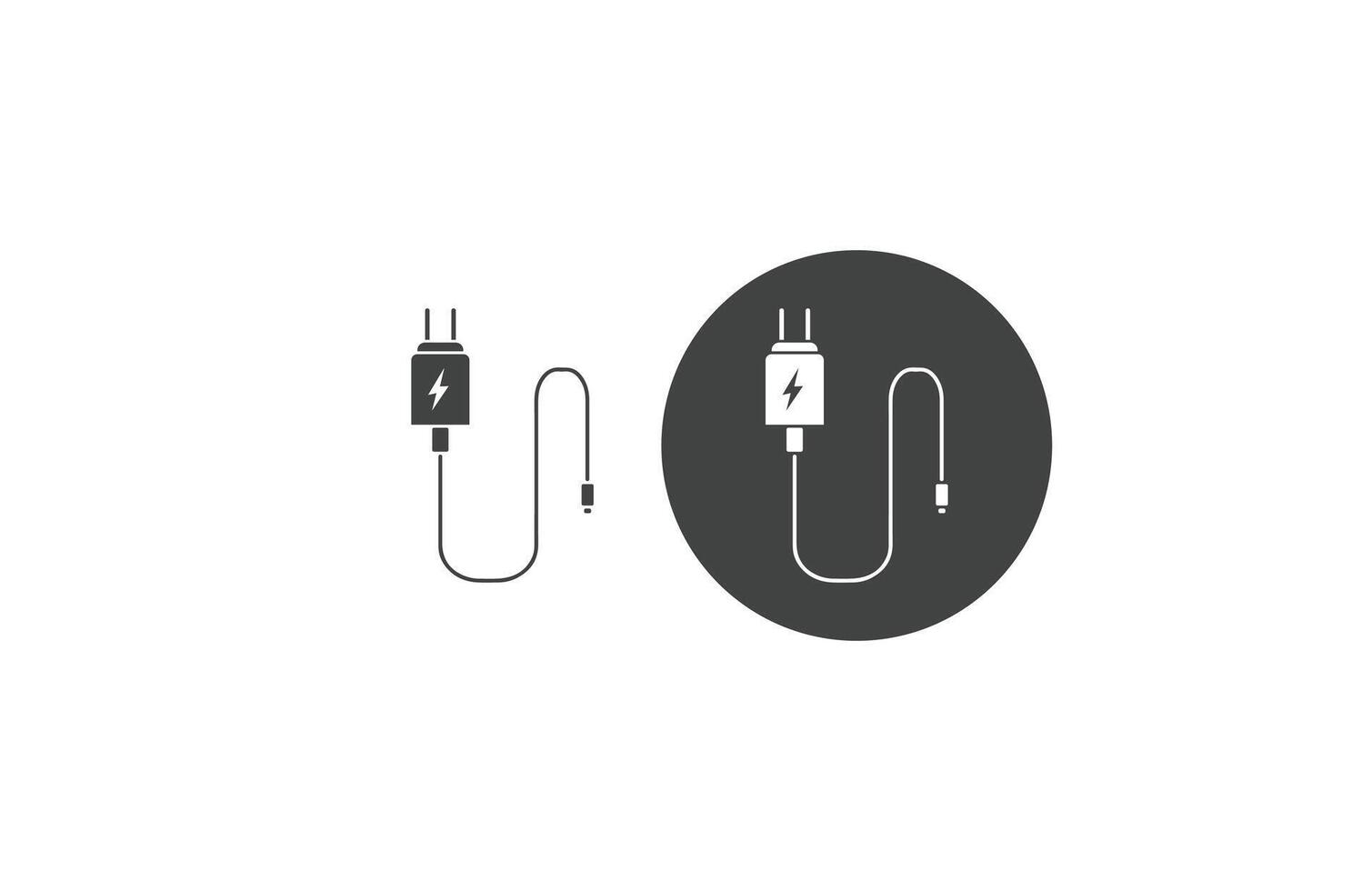 Charging icon set, Solid icon collection. illustration4 vector