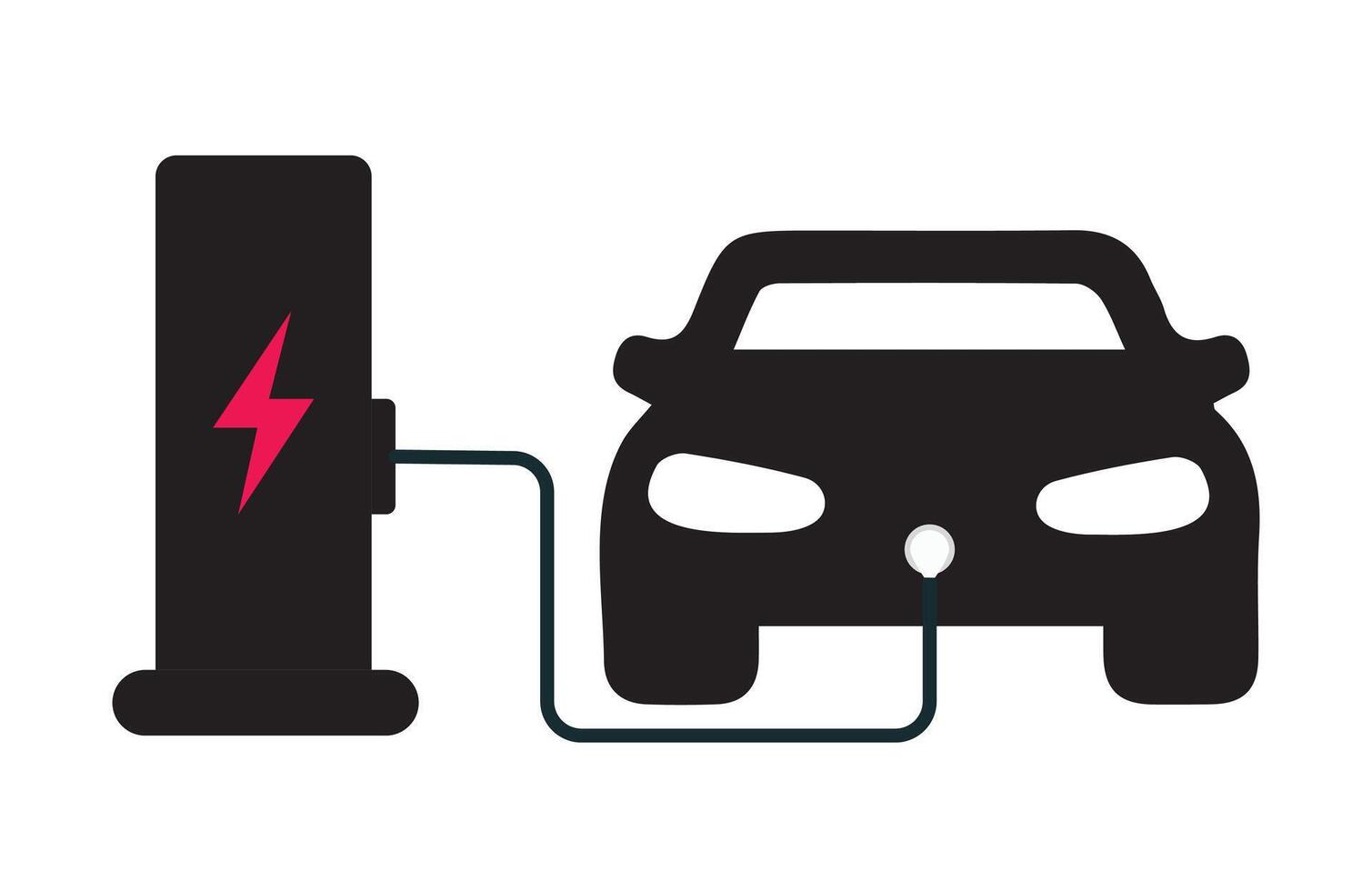 Electric vehicle icon set with plug icon symbol, EV car, Green hybrid vehicles charging point logotype, Eco friendly vehicle concept. Illustration, Icons collection1 vector