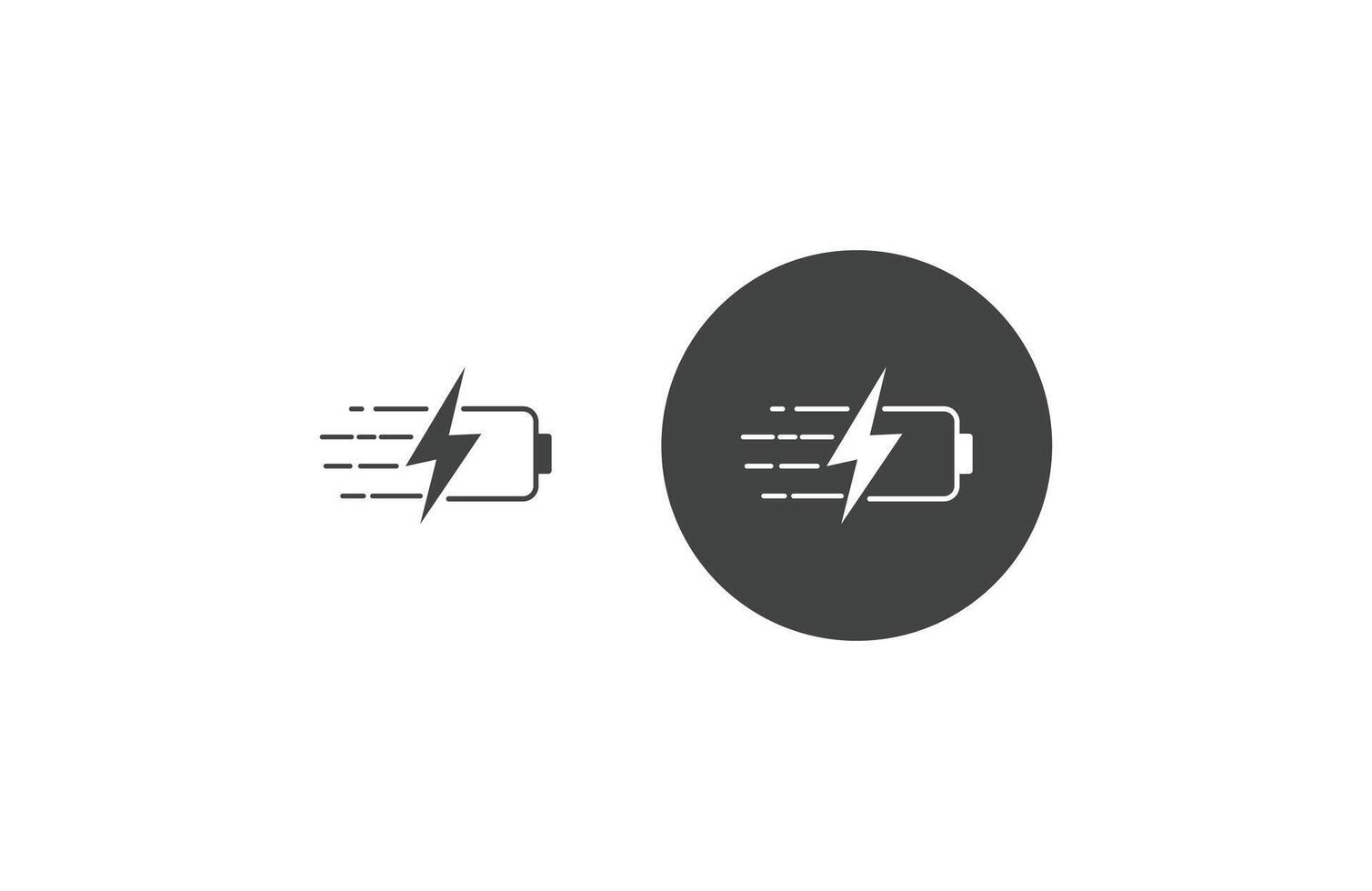 Charging icon set, Solid icon collection. illustration5 vector