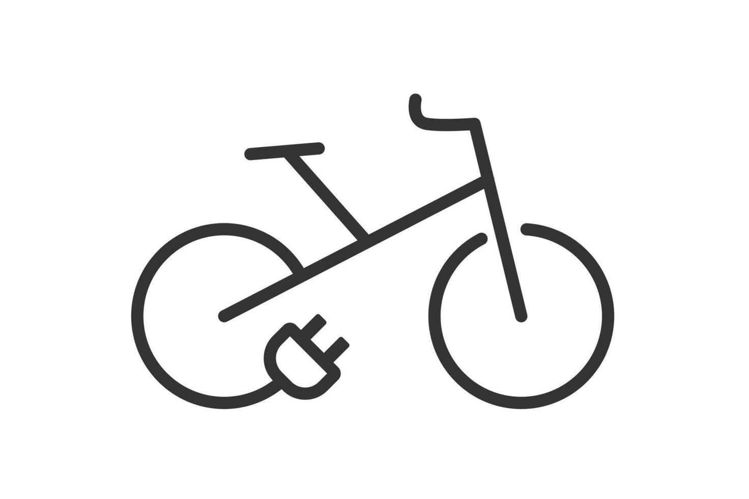 Electric bicycle icon. Eco friendly electro cycle vehicle sign concept. Electro bicycle icon set on white background6 vector