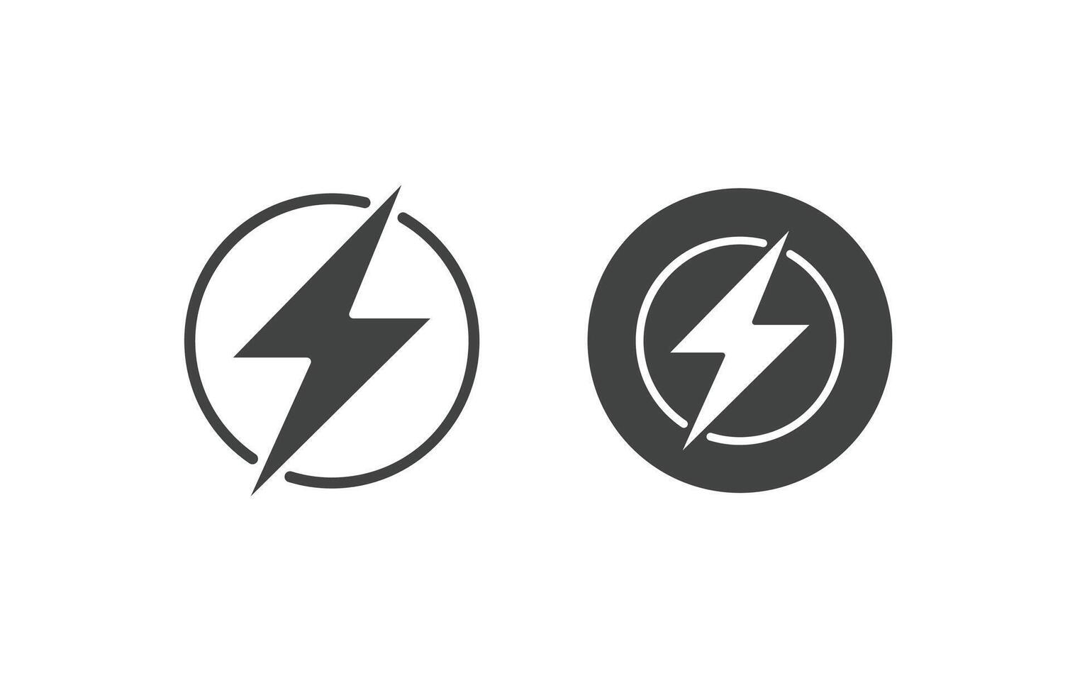 Charging Icon Set Solid Battery Energy and Power Symbols1 vector