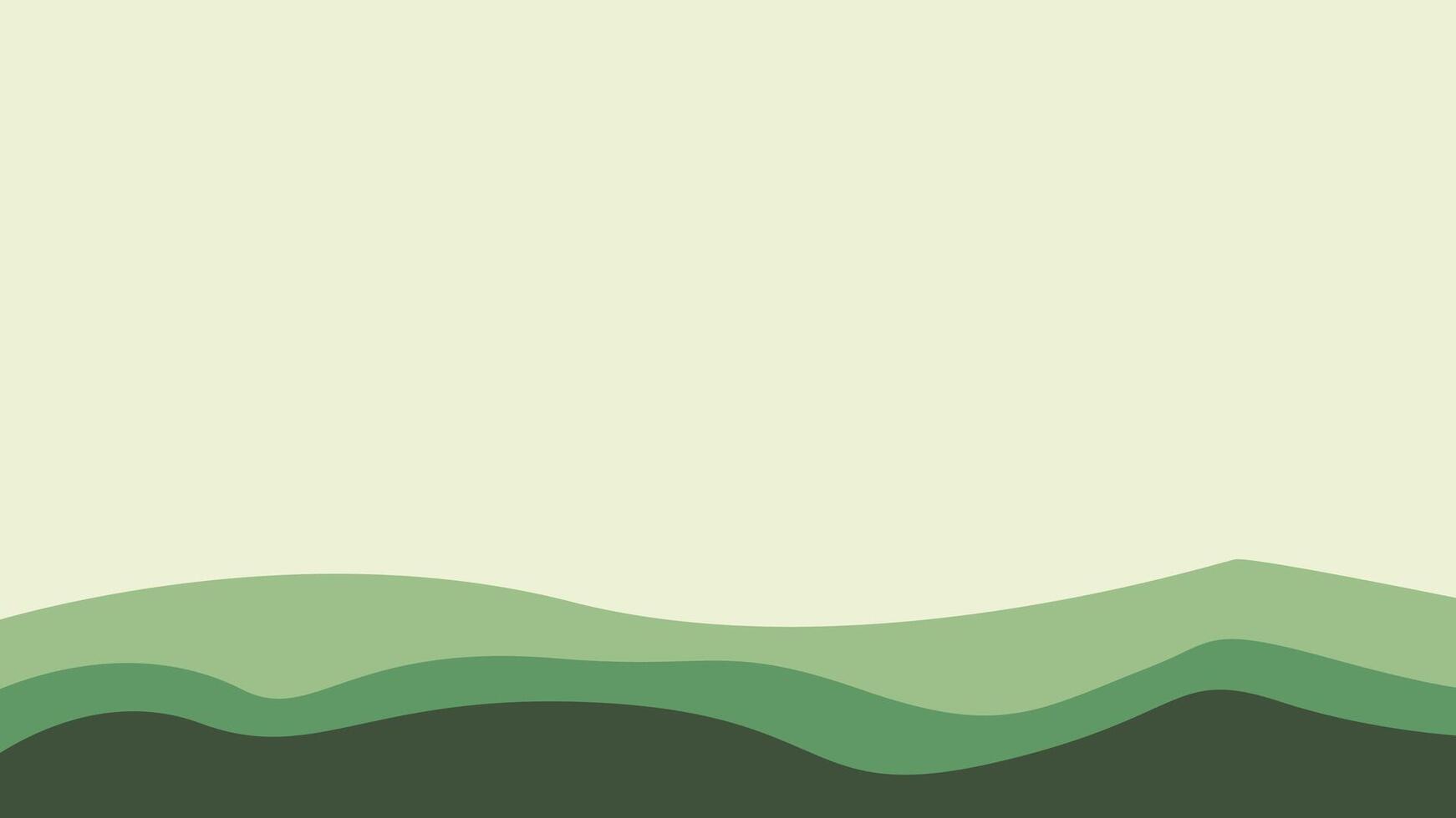 A green and white background with a mountain in the middle vector