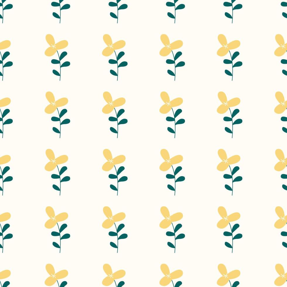 A pattern with yellow and green leaves on it vector