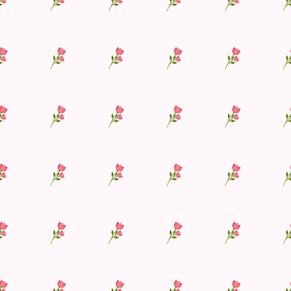 A p attern with pink flowers on a white background Seamless floral pattern. Motives are scattered randomly. Flower pattern background. cute pattern. vector