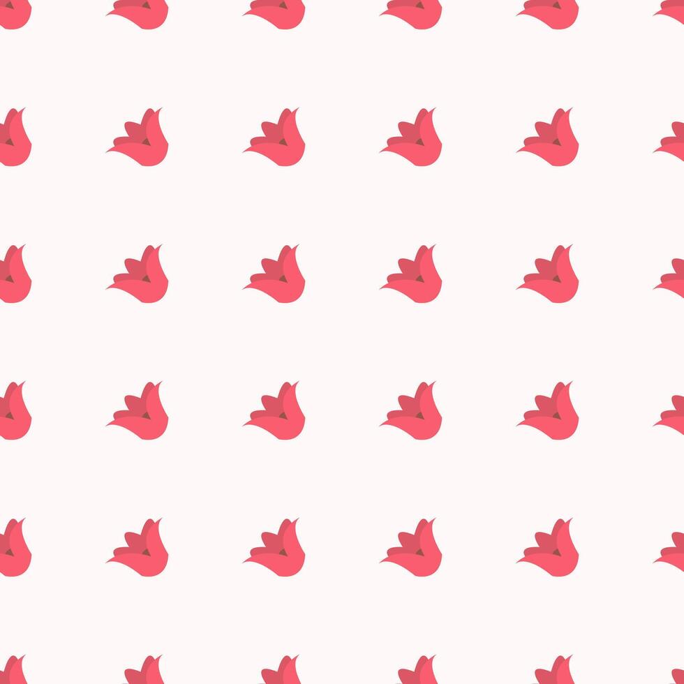 A pattern with red flowers on a white background Seamless floral pattern. Motives are scattered randomly. Flower pattern background. cute pattern. vector