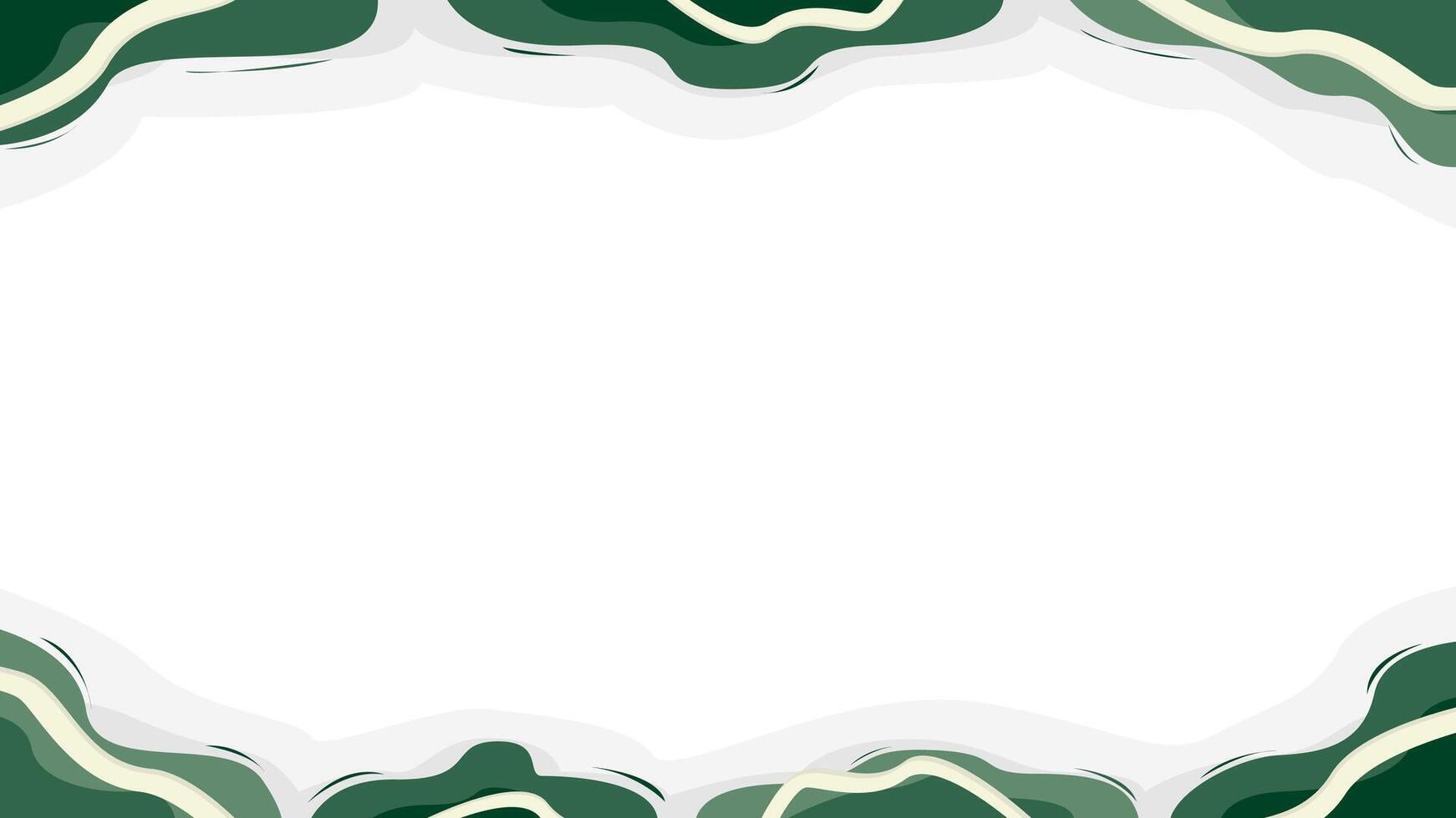 Green and white abstract frame with a white border vector