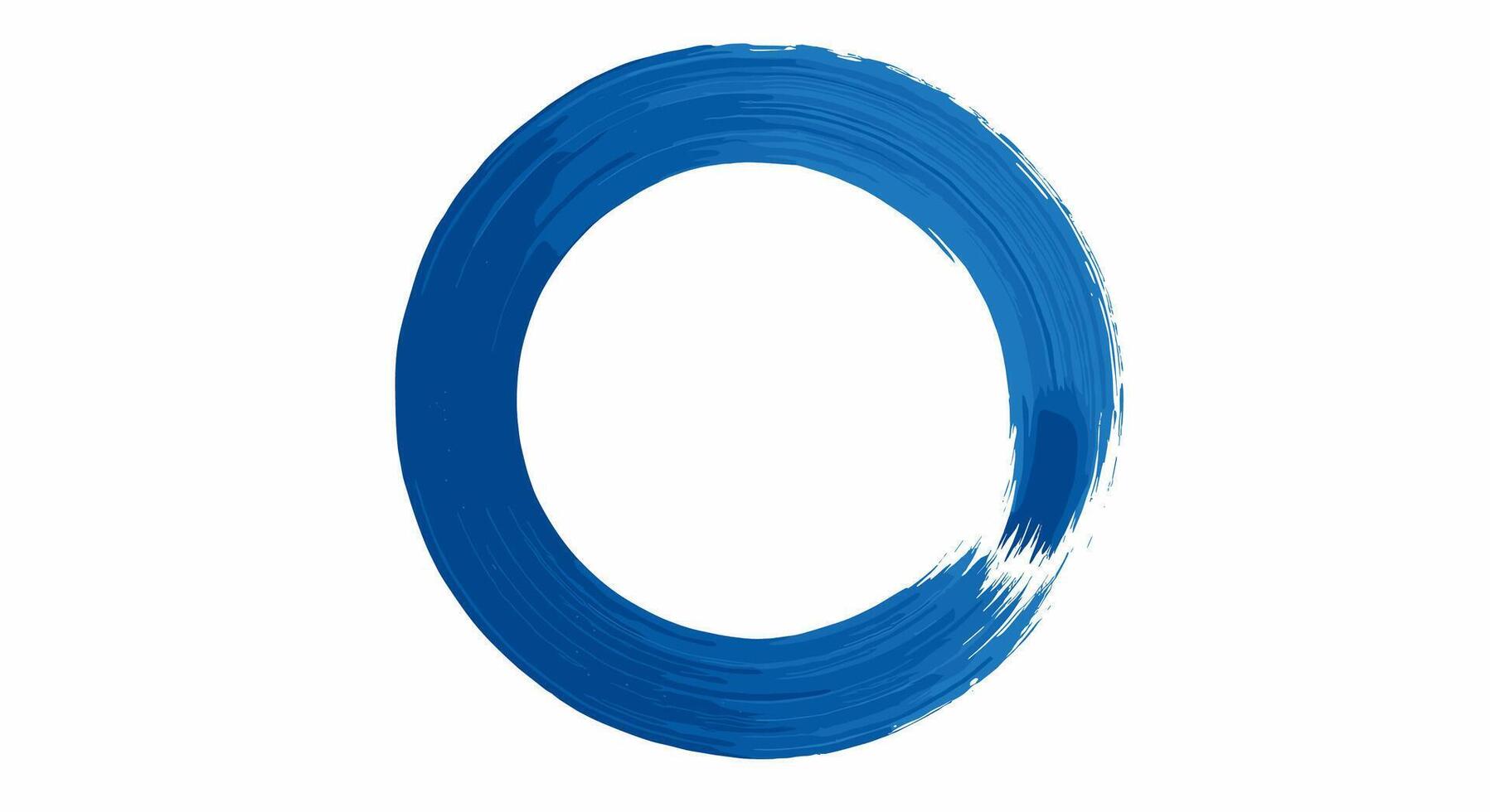 Hand painted dark blue circle graphic vector