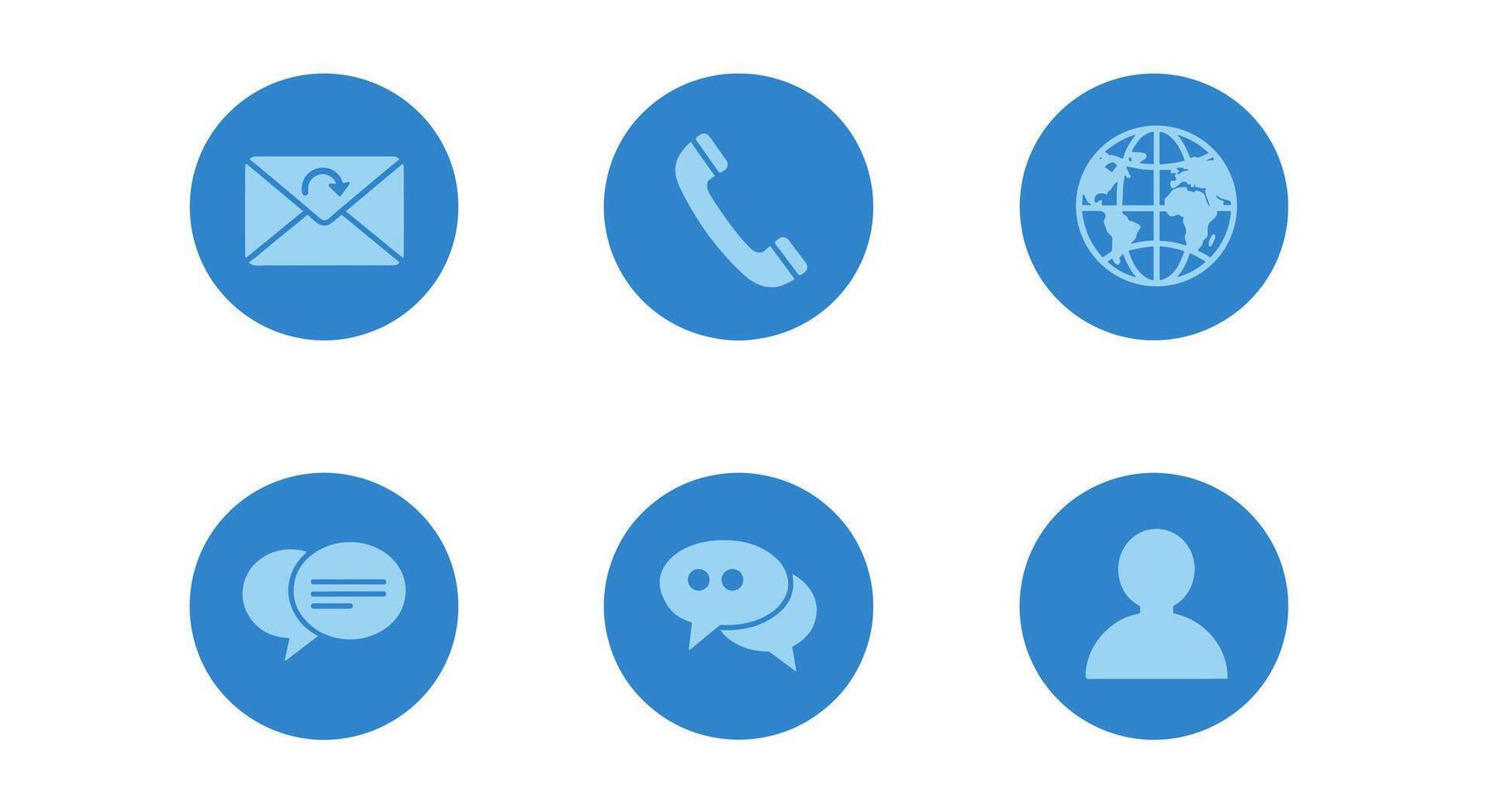 Contact us icons set vector