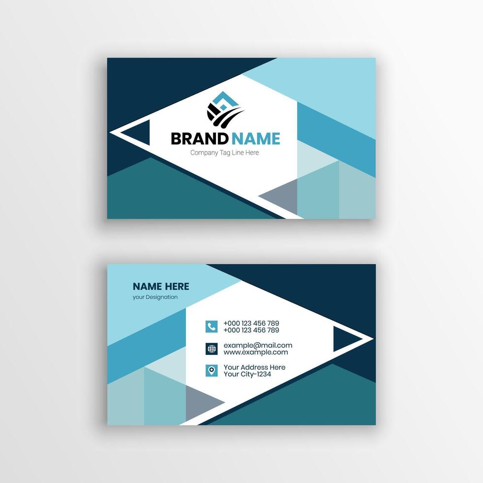 Modern Double-Sided Corporate Business Card Design vector