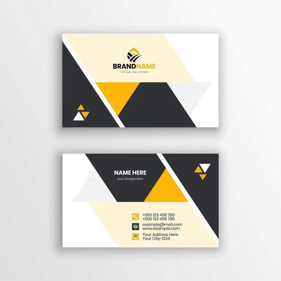 Editable Business Card Design for Corporate Use vector