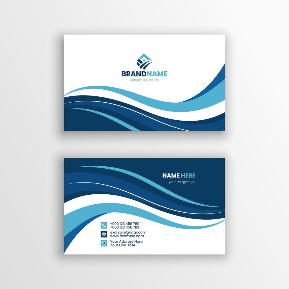 Abstract Corporate Business Card Design Template vector